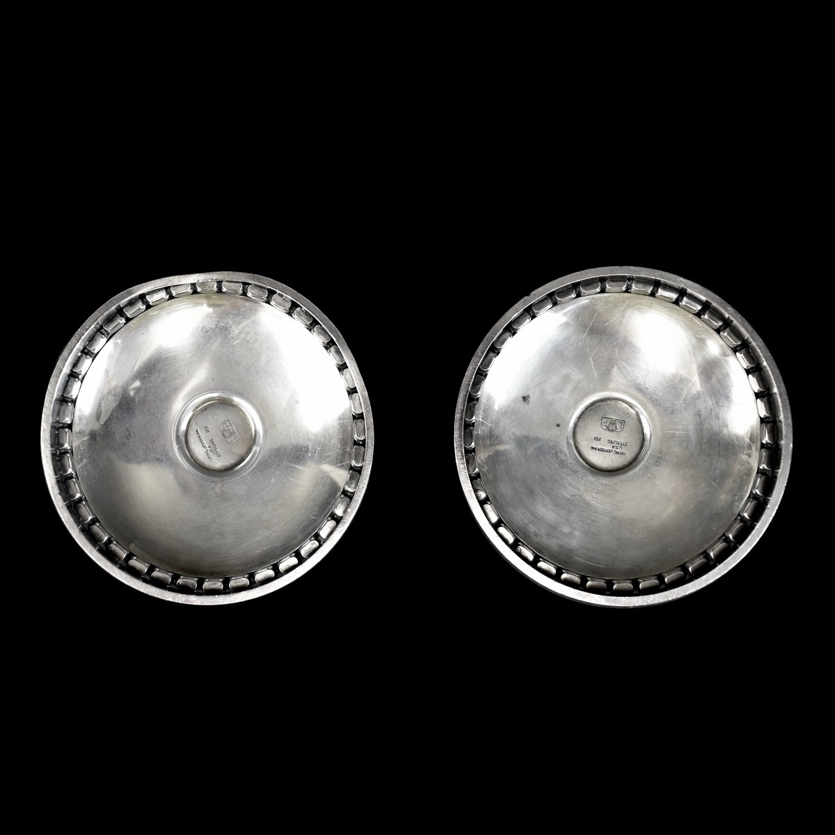 Jensen Silver Candle Holders MutualArt