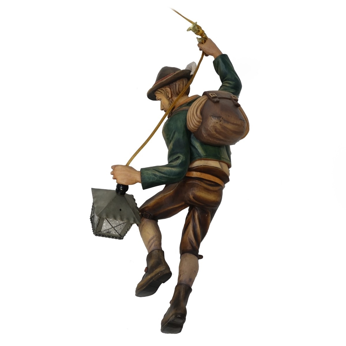 Artwork by Karl Griesbaum, Carved Wood Figural Light Fixture, Made of Carved Wood