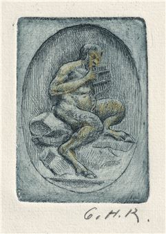 Twelve Works: Zwölf Radierungen nach Originalen aus Goethes Sammlung erotischer Gemmen im Goethe-National-Museum zu Weimar. - Karl Heinz Roon