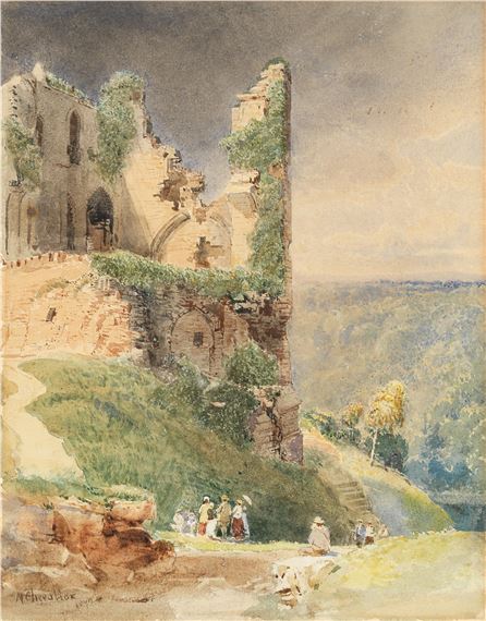 Knaresborough and Knaresborough castle; a pair the first by Nicolas Chevalier, 1892