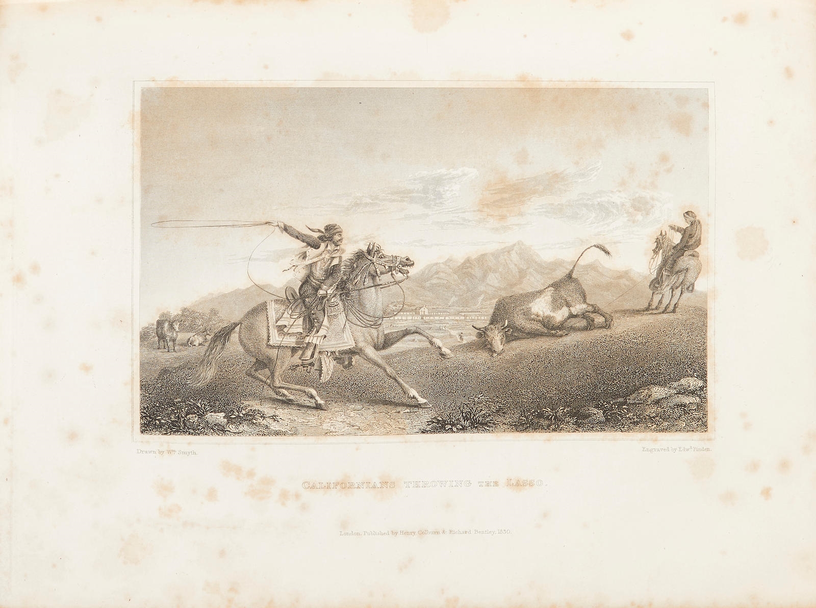 Artwork by Frederick William Beechey, Narrative of a Voyage to the Pacific and Beering's Strait, to Co-Operate with the Polar Expeditions: Performed in His Majesty's Ship Blossom, Made of green cloth