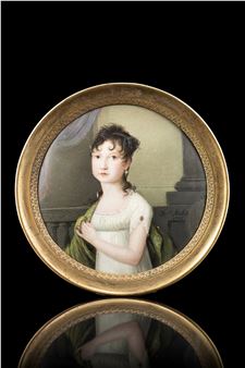 Portrait of Carlotta Luisa La Grua Godoy from Branciforte at the age of ten - F. Nicke