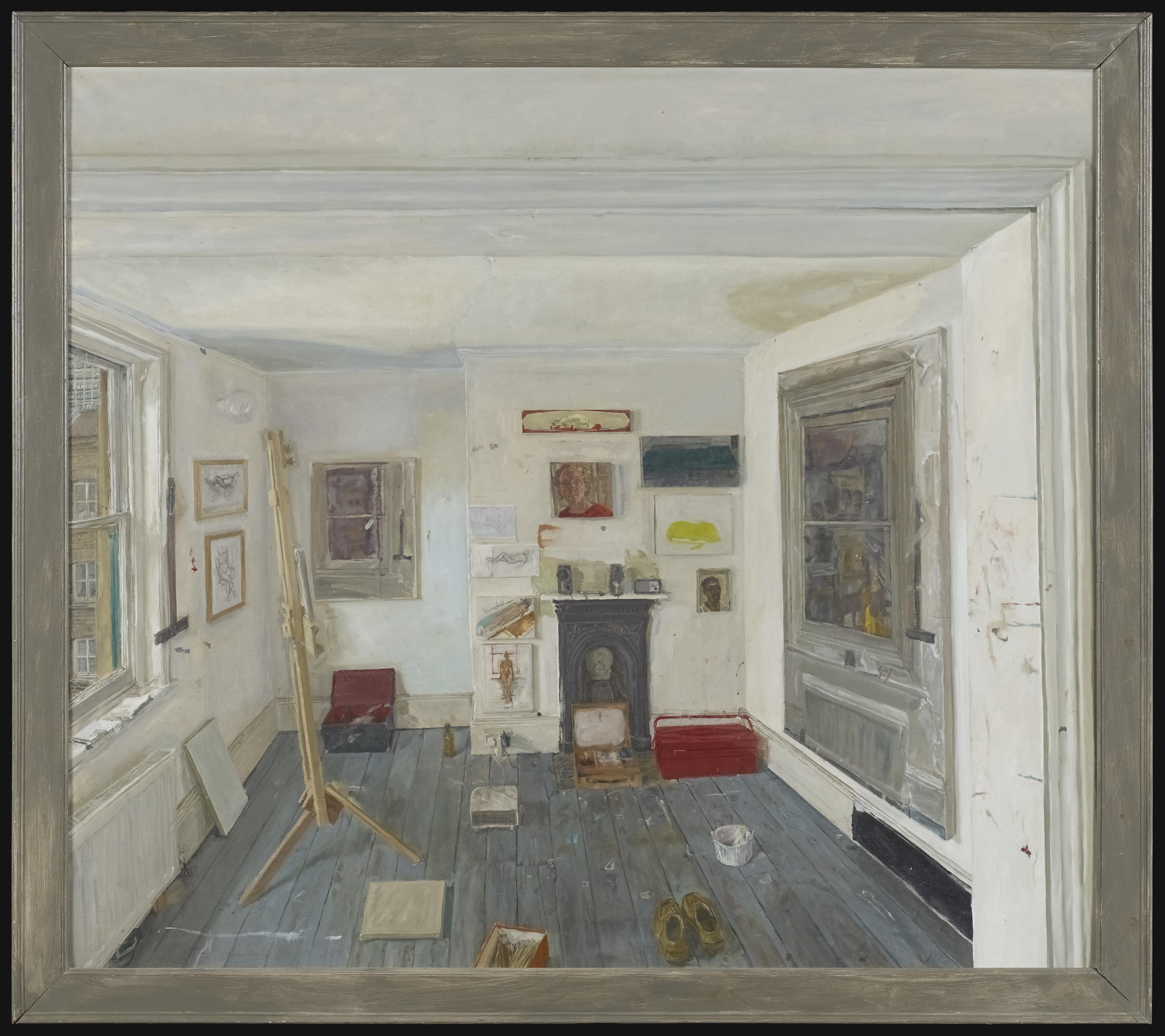 Artwork by James Lloyd, "The Studio"., Made of Oil on canvas