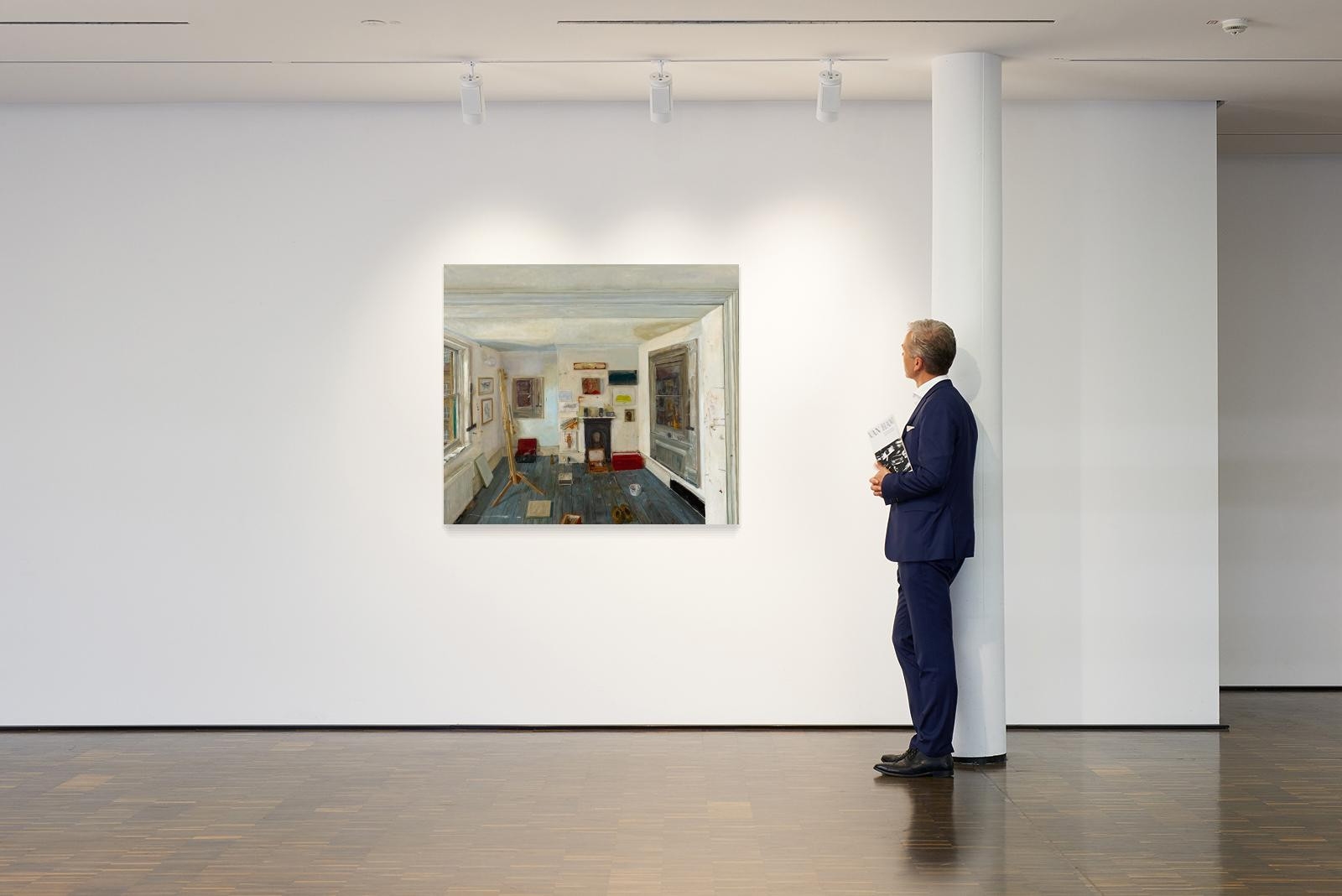 Artwork by James Lloyd, "The Studio"., Made of Oil on canvas