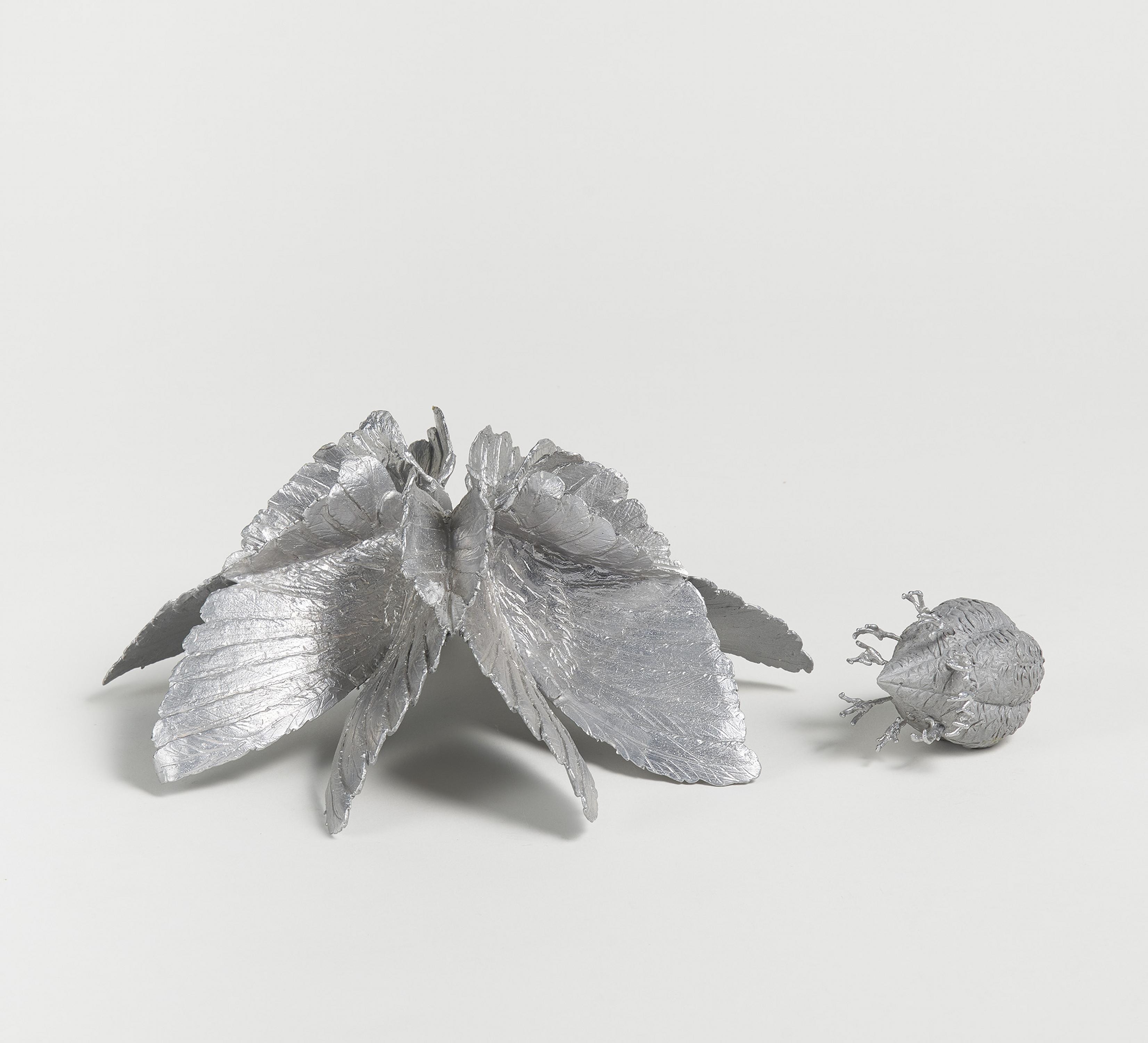 Artwork by Gregor Gaida, Hummingbird Diptych., Made of Aluminium, silver lacquered