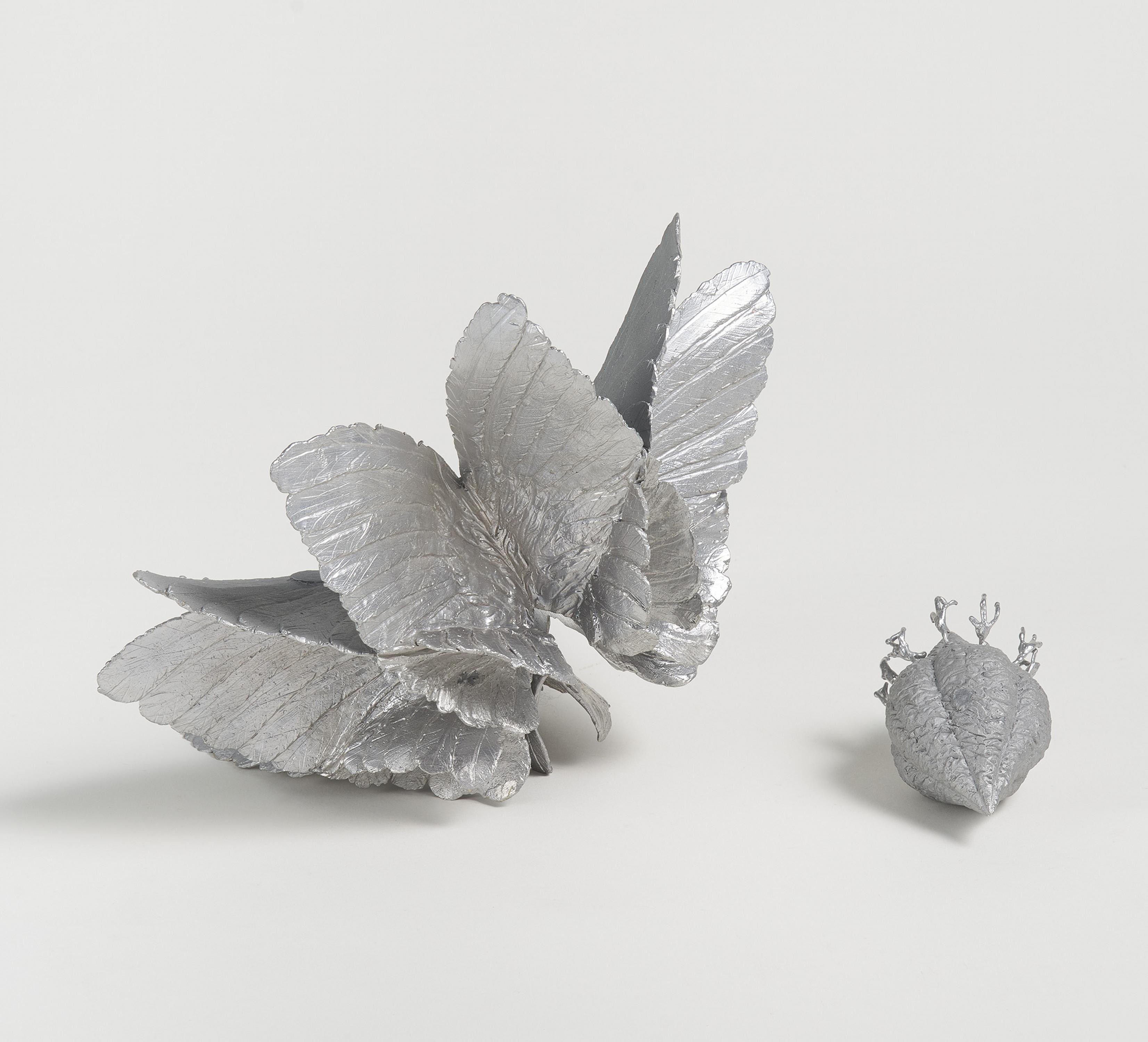 Artwork by Gregor Gaida, Hummingbird Diptych., Made of Aluminium, silver lacquered