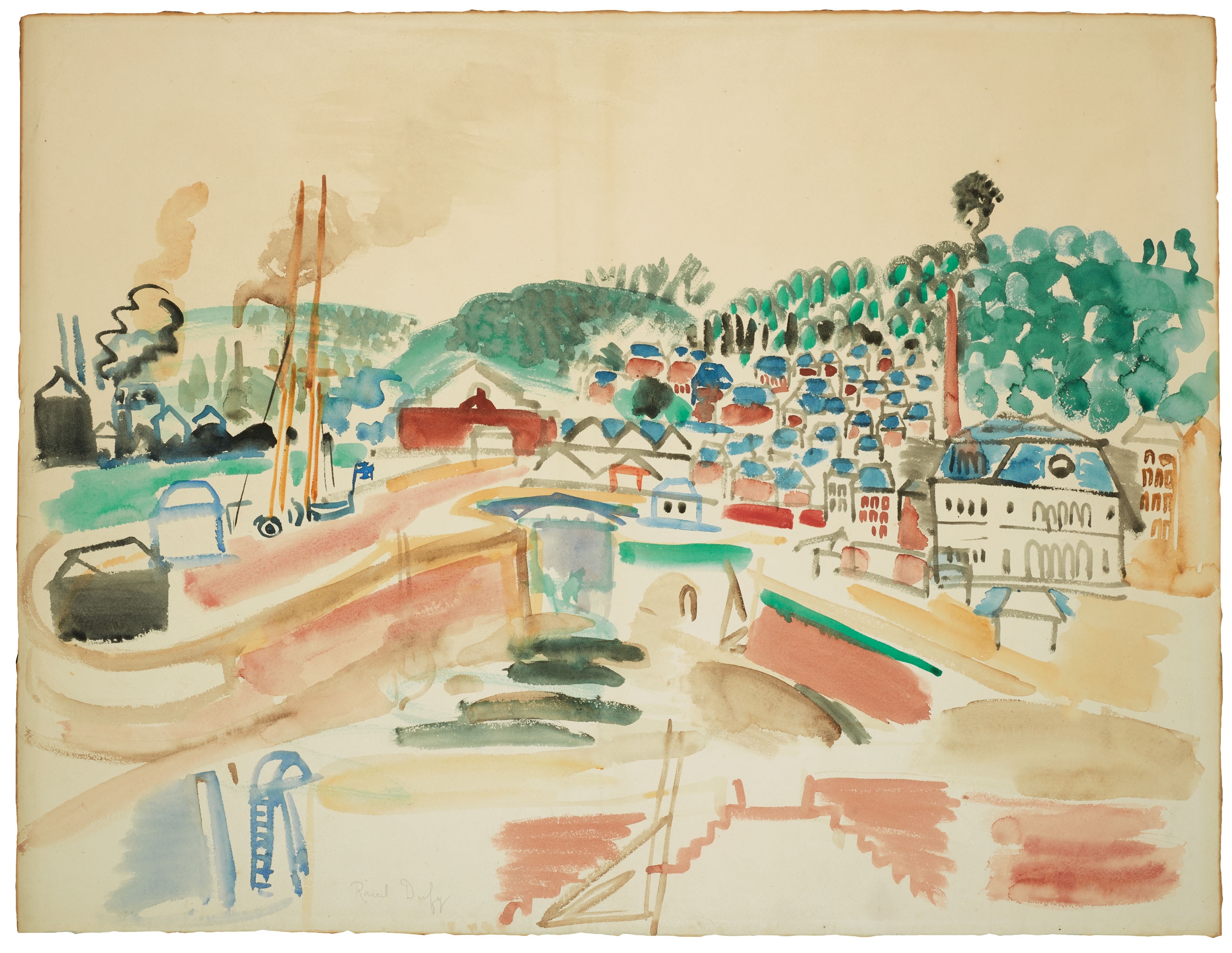 Raoul Dufy | Entrée du Port de Trouville-Deauville (Circa 1923) | MutualArt