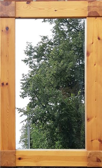 Aksel Kjersgaard Mirror In Pine Wood, Wooden Pine Frame Mirror