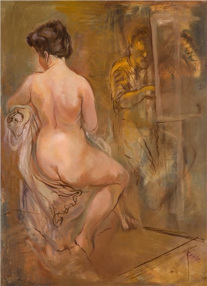 MODEL AND ARTIST by George Grosz, Painted in 1940
