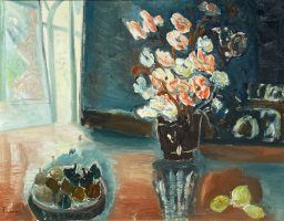 Flores y fruta by Leopoldo Presas