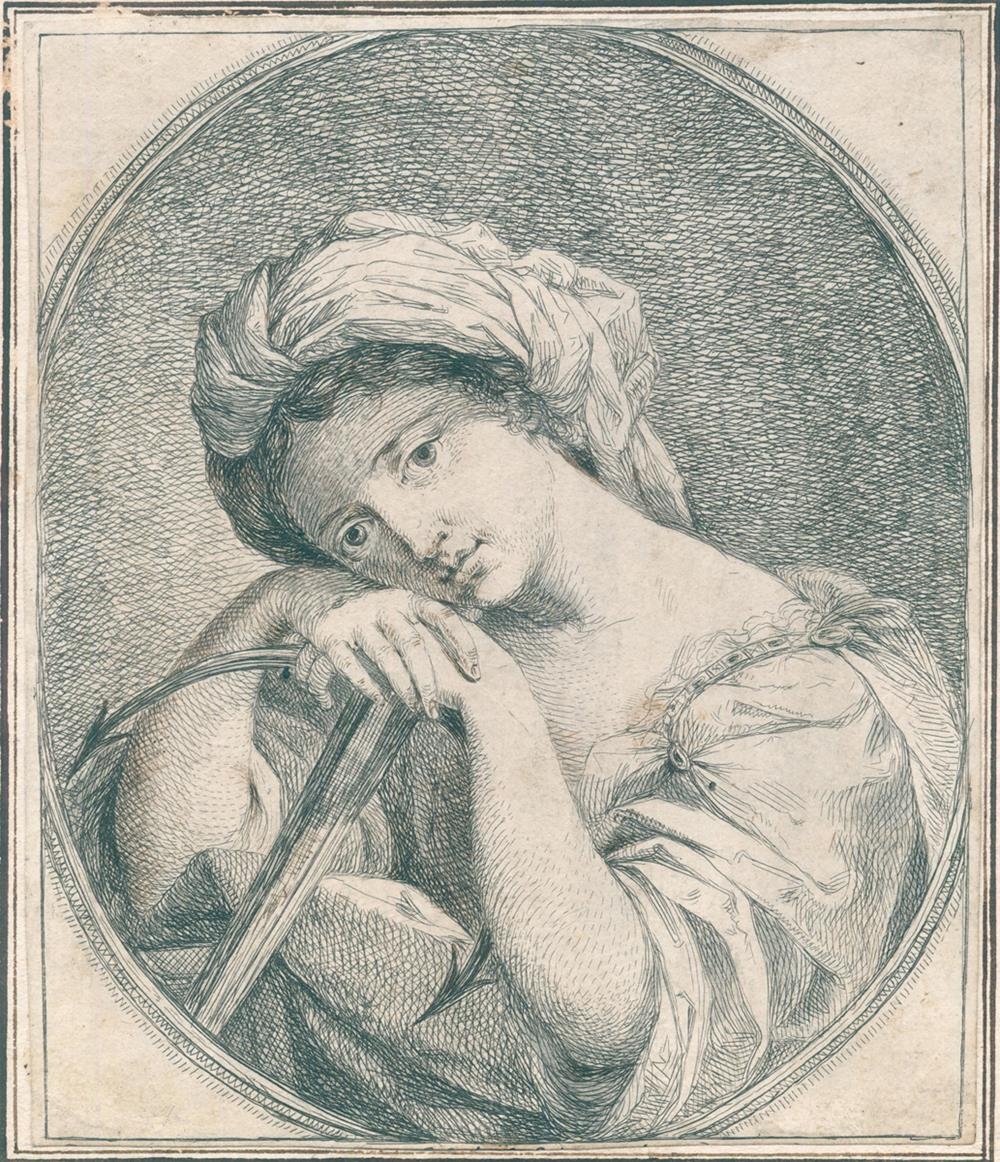 Die Hoffnung, auf den Anker gestützt by Angelica Kauffmann, 1765