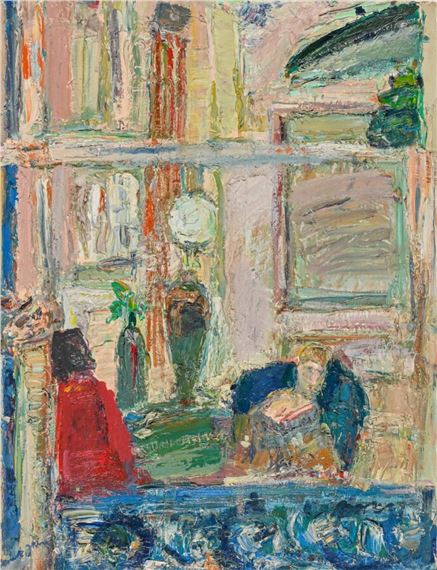 Fleurs devant la fenêtre by Marcel Saint-Jean