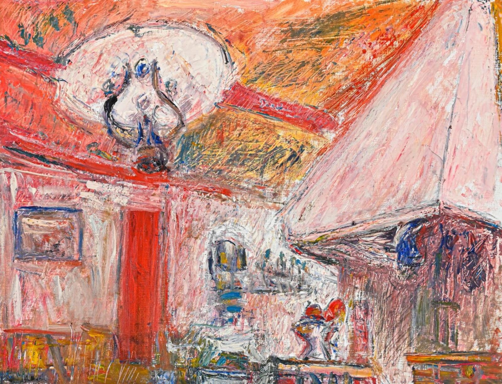 Artwork by Marcel Saint-Jean, Dans la cuisine, Made of Oil on canvas