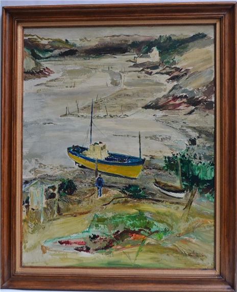 BATEAUX DE PÊCHE À MARÉE BASSE by Louis Vuillermoz