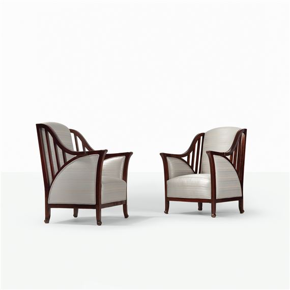 PAIR OF "HAVANA" ARMCHAIRS, MODEL NO. 1111 by Henry van de Velde, circa 1897