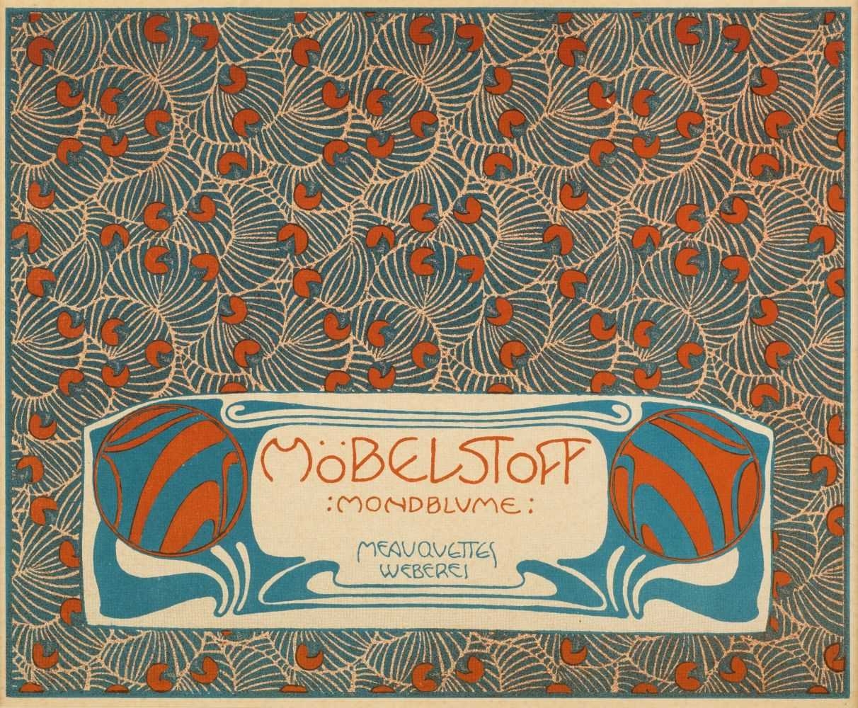 Mobelstoff Mondblume, Meauquettes Weberei by Koloman Moser, 1901