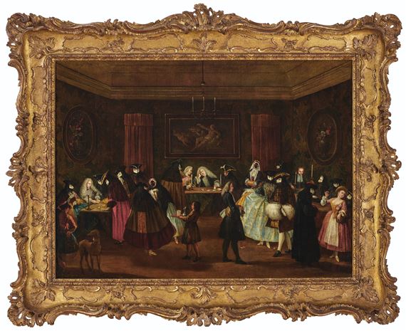 Master Of The Ridotto | The Ridotto in Venice with masked figures ...