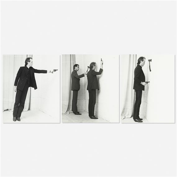 Formalisierung der Langeweile (triptych) by Jürgen Klauke, 1980-1981