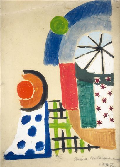 Projet pour «Voyages lointains» by Sonia Delaunay, 1937