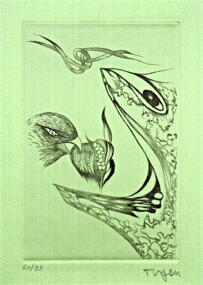 Svatokrádežný les by Toyen, 1970