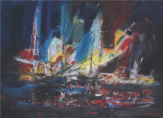 Boats by Sri Hadhy, 1990