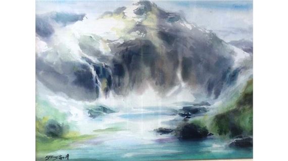 Water and mountain by Fu Ji Tsang