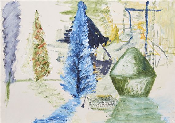 Trees and Haystack by Henry Mulholland, 1993