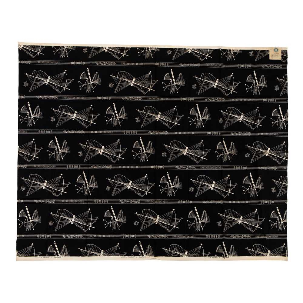 Artwork by Mary Warren, Nautilus, designed 1956, Made of furnishing fabric, screen printed cotton