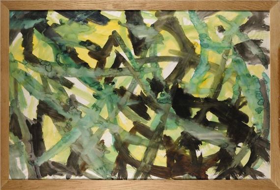 Composition (Black Yellow Green) by Jacob Semiatin