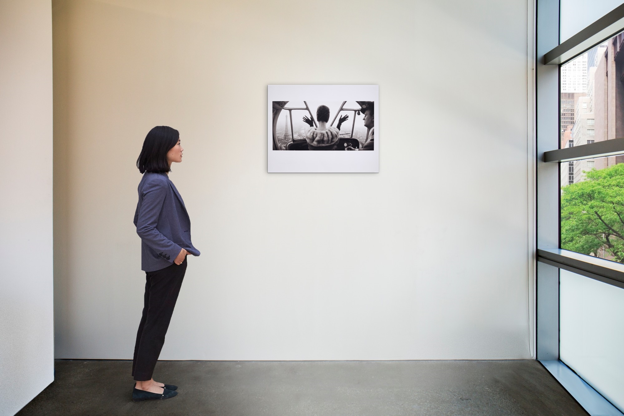 Artwork by Norman Parkinson, CARDIN HAT OVER PARIS, Made of Platinum print
