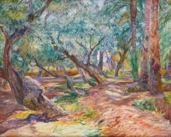 Artwork by Eugène Boch , Palmiers et oliviers, Made of Oil on canvas