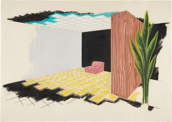 Interior with Pink Chair by William Leavitt, 1982