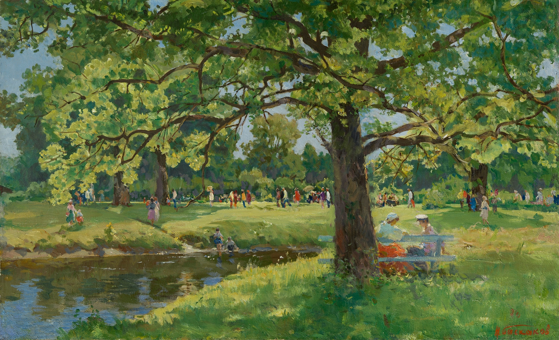 Artwork by Nikolai Nikolaevich Baskakov, In the Park, Made of Oil on canvas