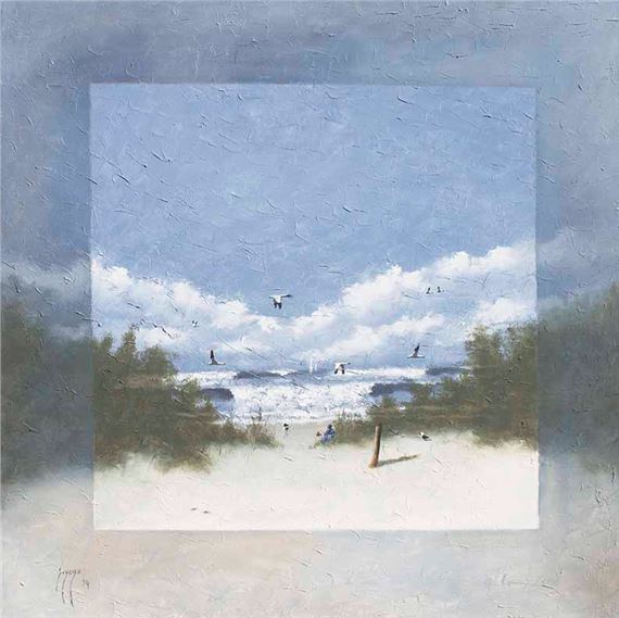 JUGANDO ENTRE LOS TAMARISES by Adolfo Sayago, 1995