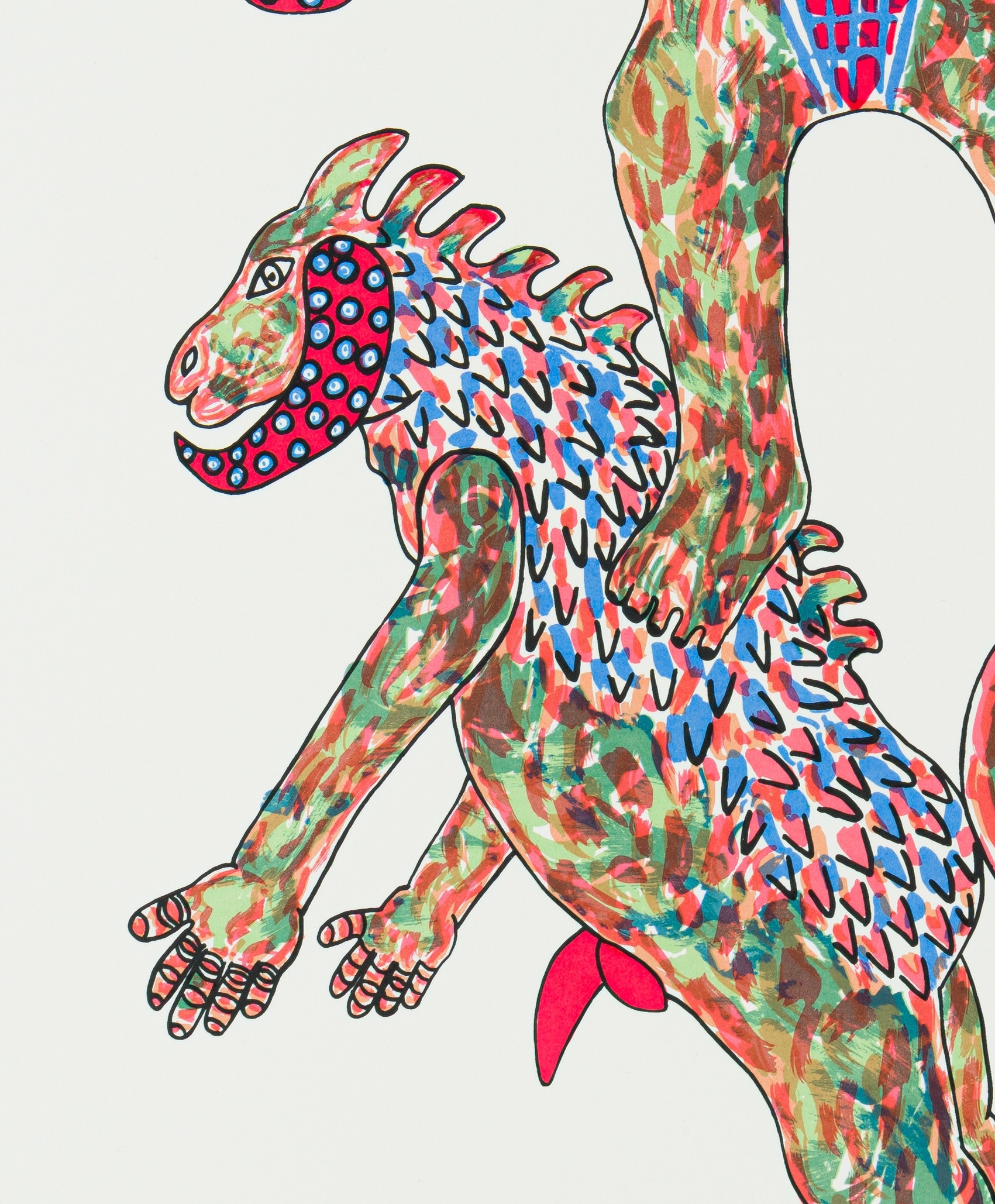 Artwork by Punch Shabalala, Umlingo Wezilinane, Made of colour screenprint