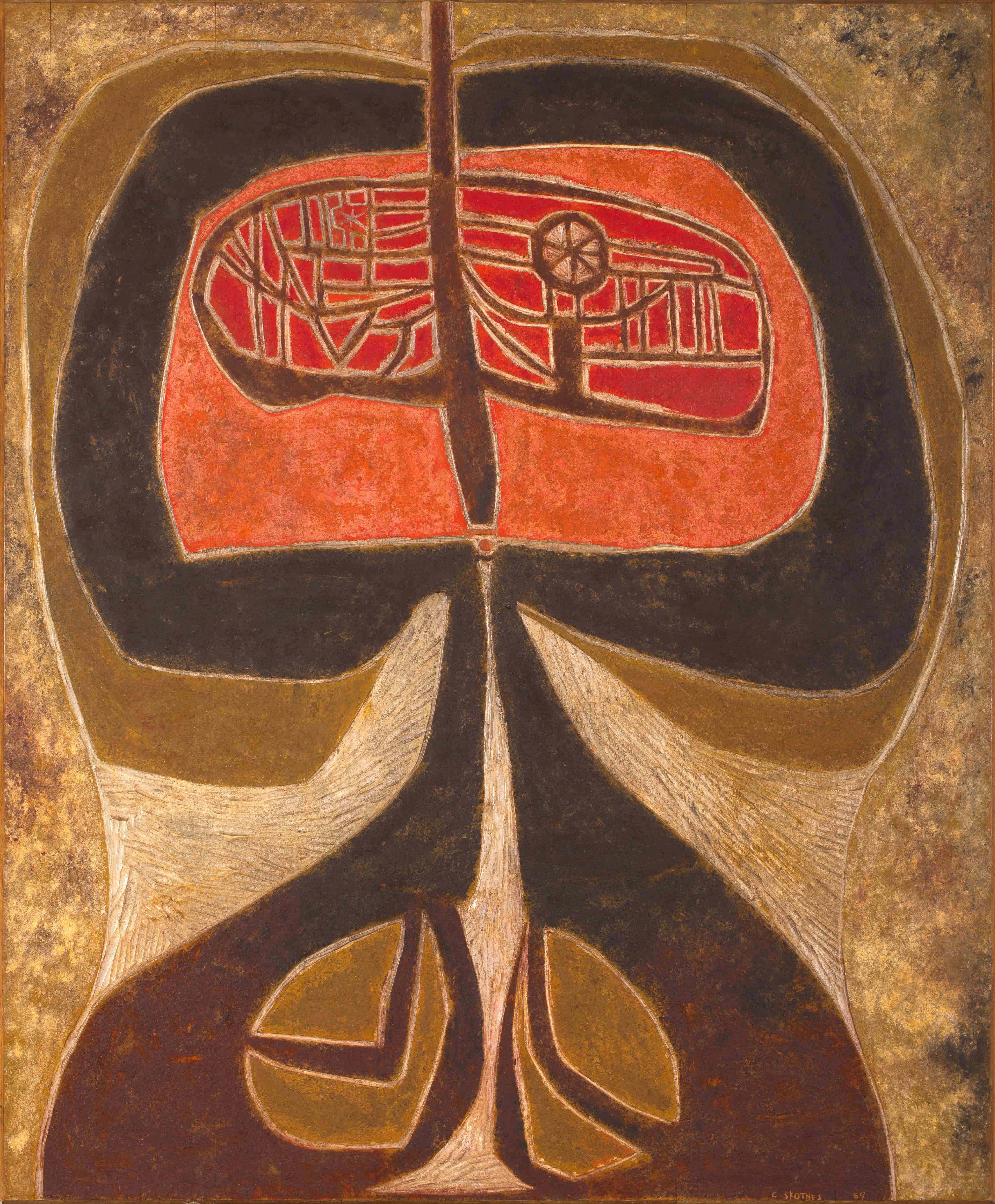 Head by Cecil Skotnes, dated 1969