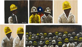 Miners, five - Sam Nhlengethwa