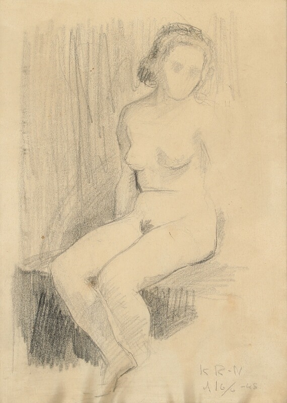 Artwork by Knud Raaschou-Nielsen, Musical Clown, Made of Pencil on paper