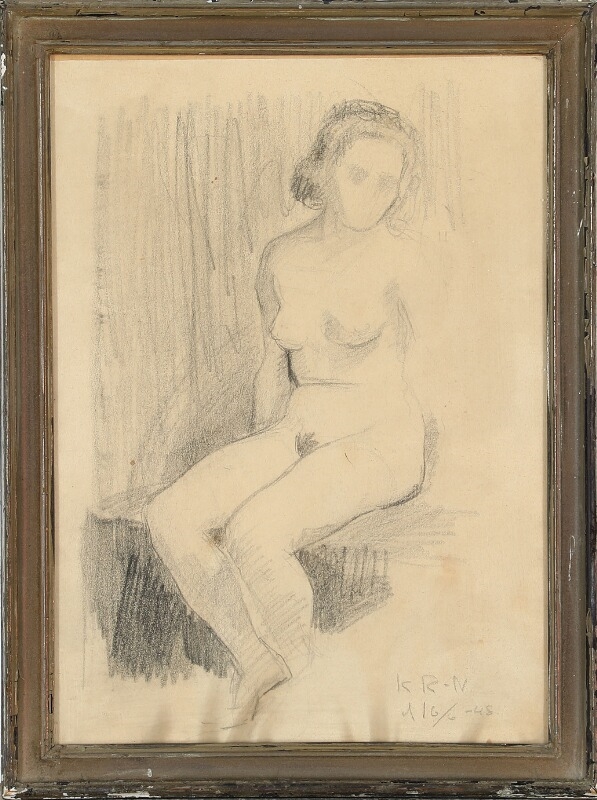 Artwork by Knud Raaschou-Nielsen, Musical Clown, Made of Pencil on paper