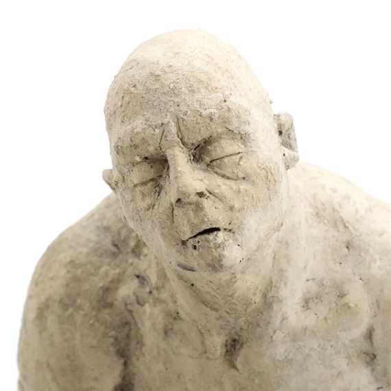 Lars Calmar | A naked man with his hand down a drain | MutualArt
