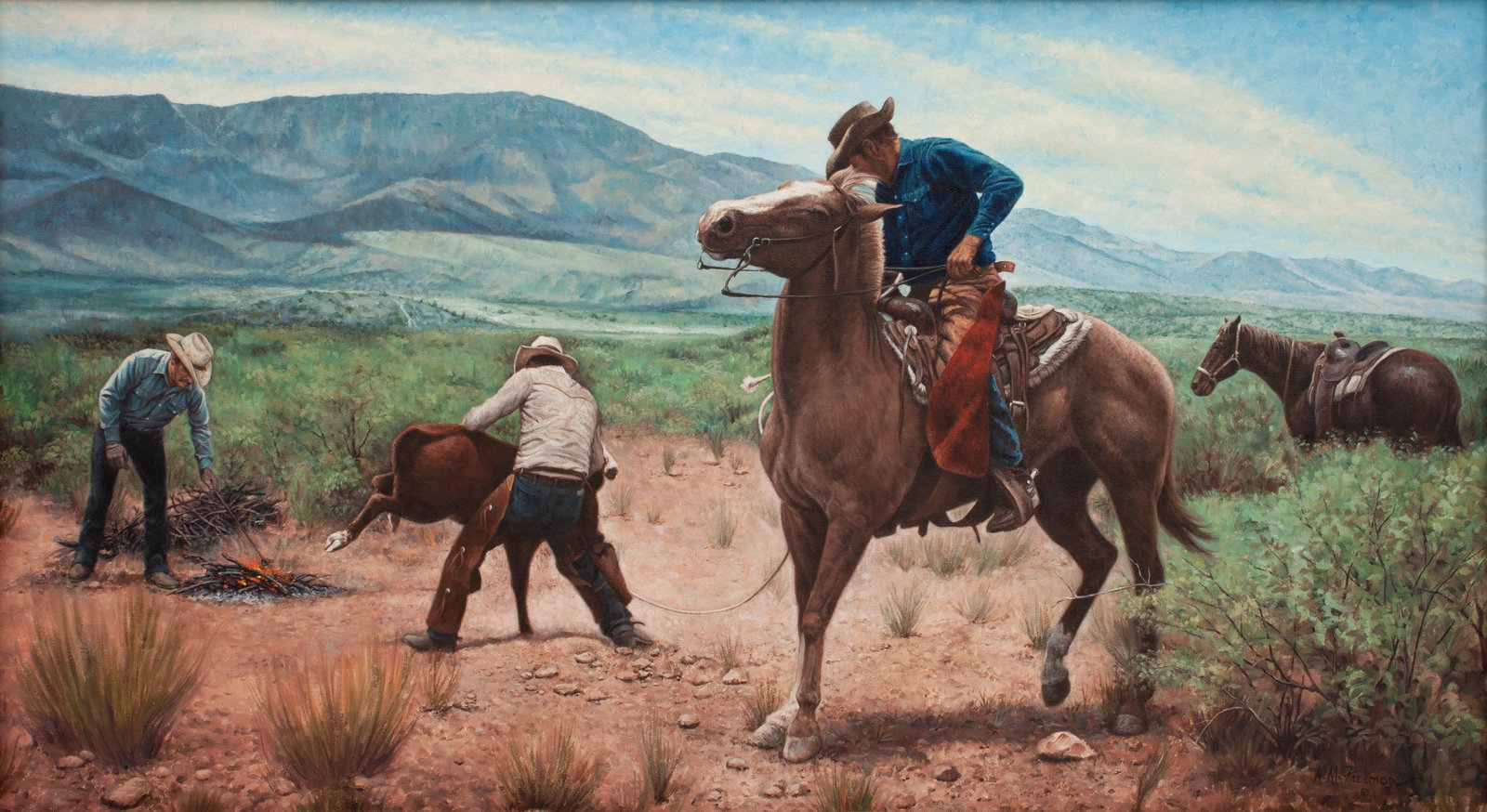 Kenneth M. Freeman | Indian Child in Red | MutualArt