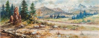 Pike's Peak with Indian Camp - George O. Beardsley