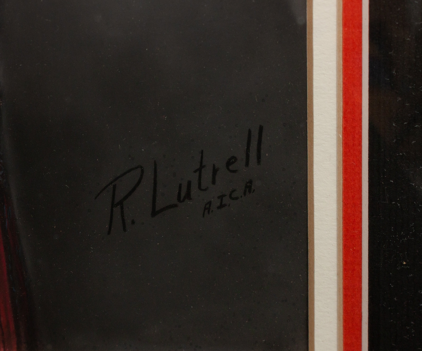 Artwork by R. Lutrell, Mama's Red Shawl, Made of pastel on paper