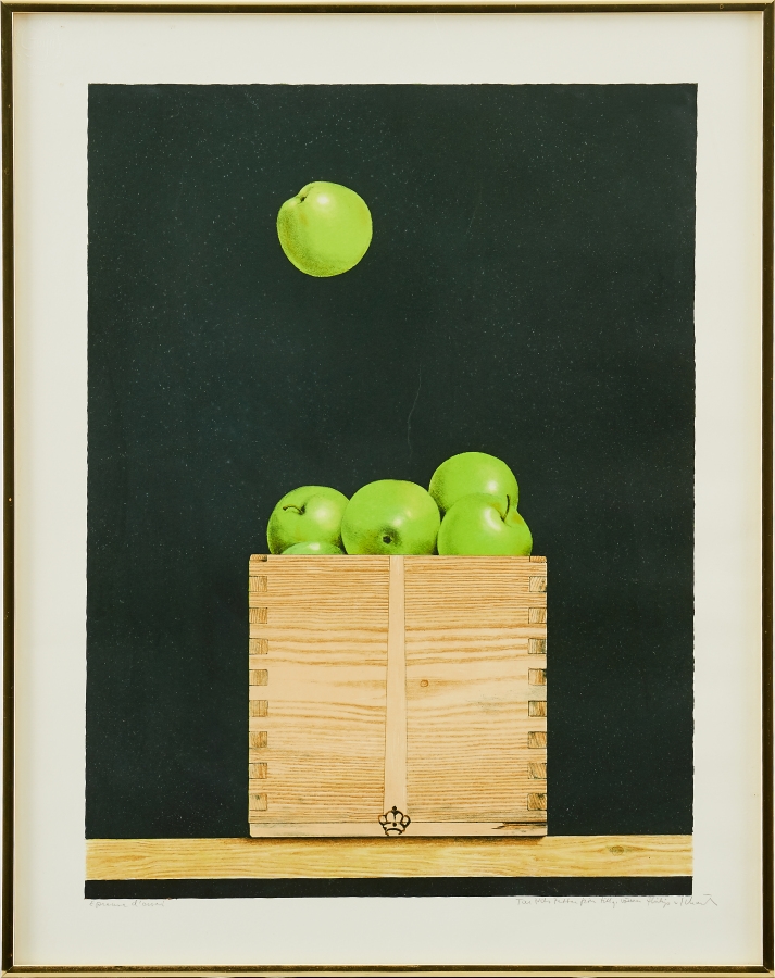 Äpplen i trälåda by Philip von Schantz