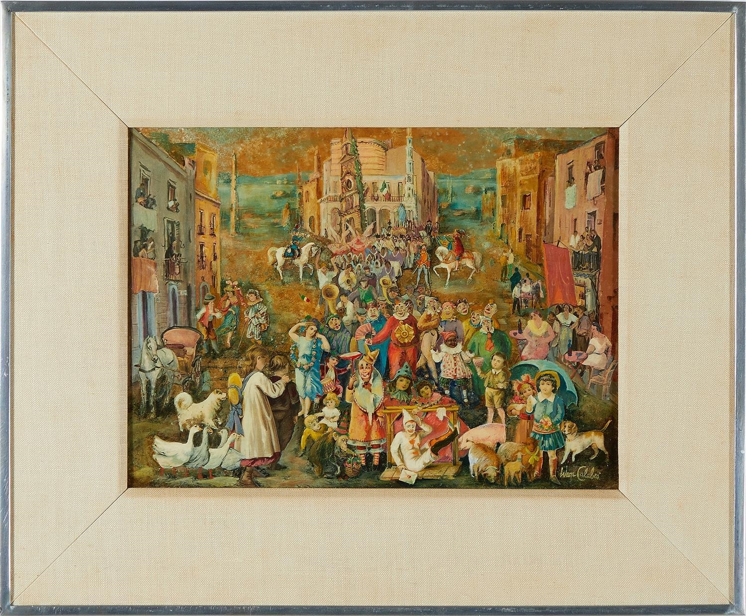 Artwork by Ware Calabro, ITALIAN PIAZZAS FESTIVAL, Made of mixed media collage