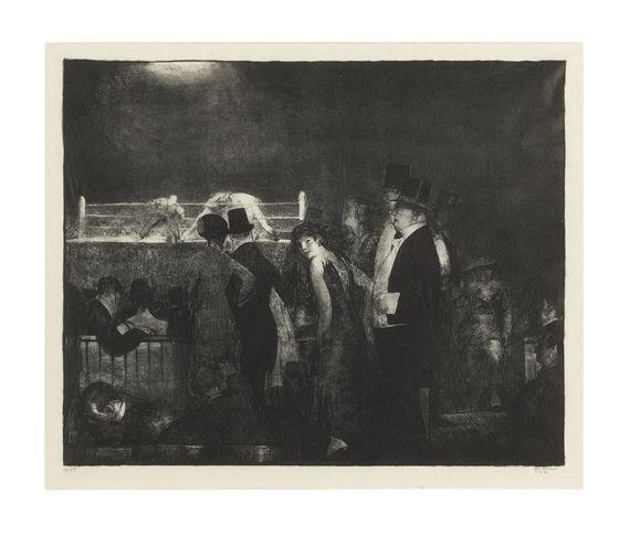 PRELIMINARIES TO THE BIG BOUT (MASON 24) by George Bellows, 1916