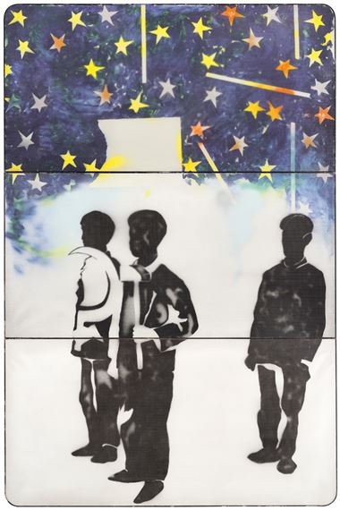 Compagni compagni (Comrades Comrades) by Mario Schifano, Painted in 1968