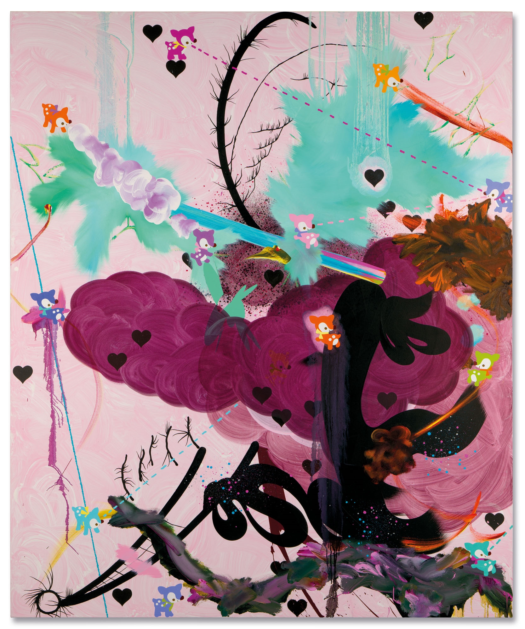 Artwork by Fiona Rae, Value Coordinate #1 It's Sweet!, Made of oil and acrylic on canvas