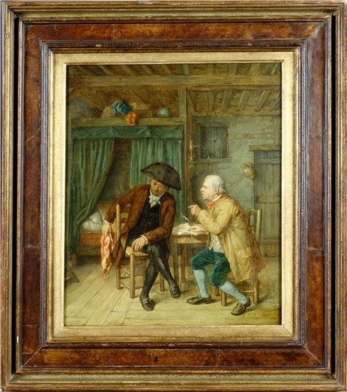 La Lettre by Jean Baptiste Madou, 1866