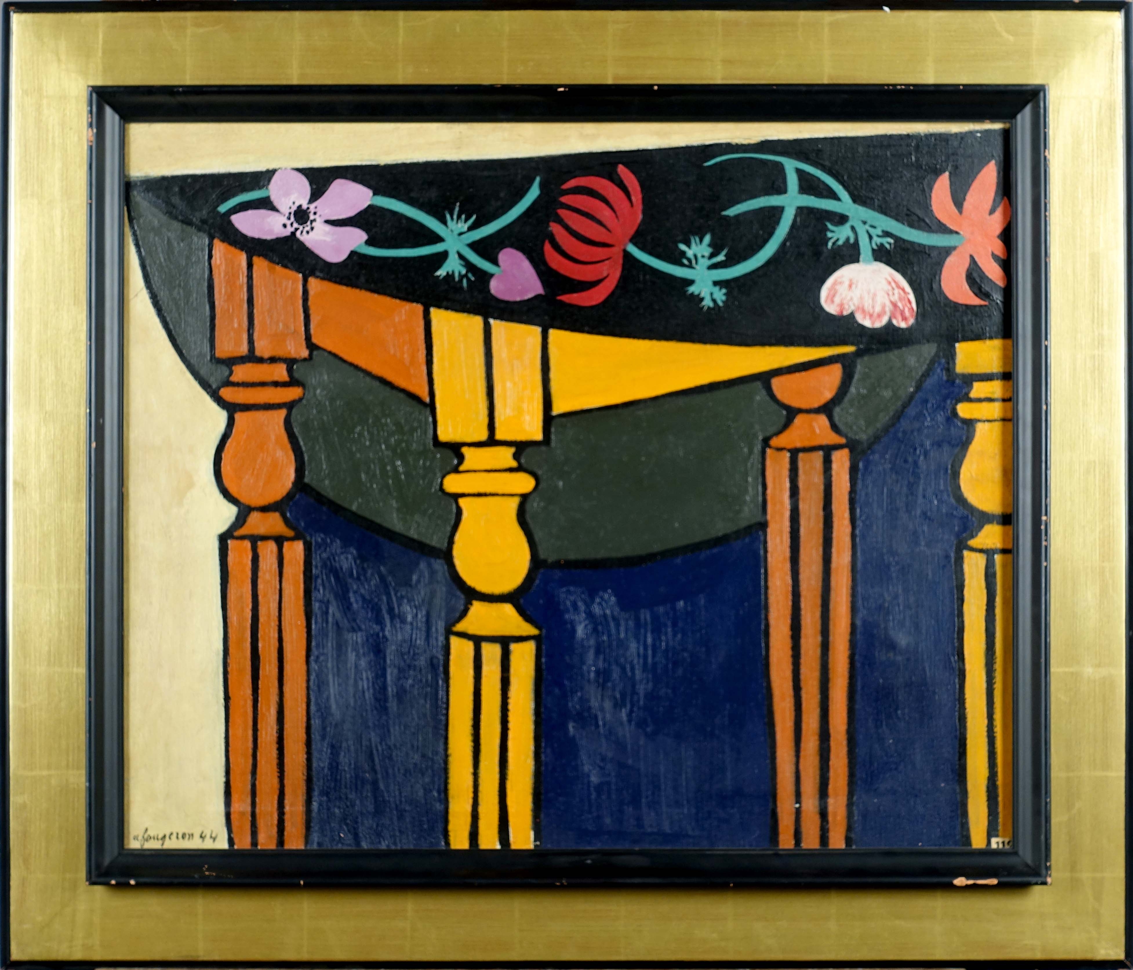 Artwork by André Fougeron, Fleurs sur la Table, Made of Oil on canvas